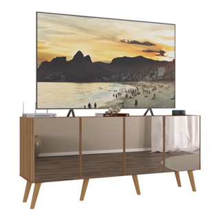 Rack TV até 50 Polegadas 4 Portas Retrô com Espelhos Multimóveis MP1082