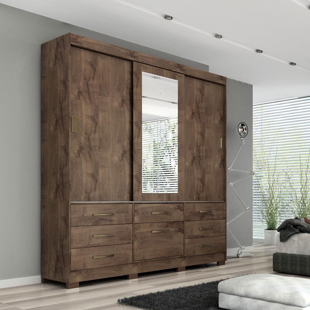 Guarda-Roupa Luíza 3 Portas 7 Gavetas Panan