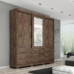 Guarda-Roupa Luíza 3 Portas 7 Gavetas Panan