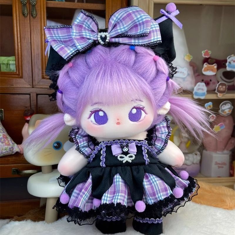 Boneca de Algodão 20cm cm Grade Púrpura Kuromi Doll Crianças Casal de Aniversário