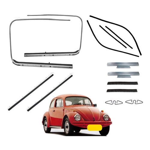 Pestana Interna + Externa Friso Porta + Canaletas Fusca em Oferta na Shopee