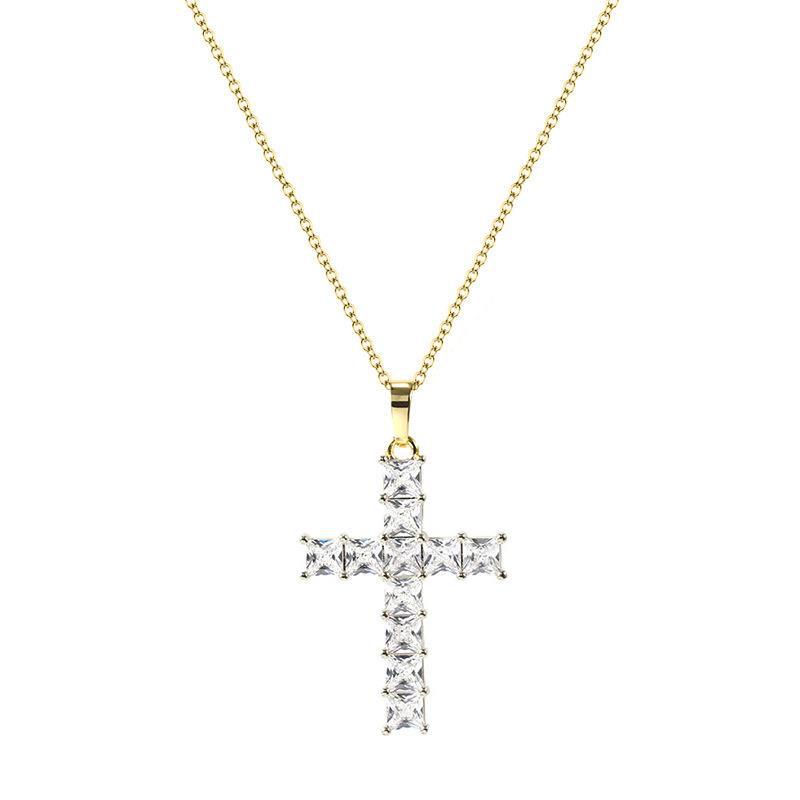 Dopamine Cross Pendant Necklace Fêmea Linda Moda Clavícula Cadeia Jóias Jóias Fotográficas