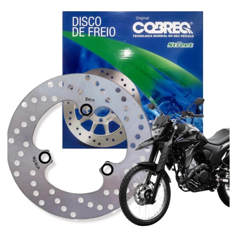 Disco Freio Traseiro XTZ Crosser 150 Lander Tenere 250 2007 2008 2009 2010 A 2023 ORIGINAL Cobreq
