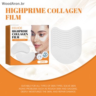 WoodAron 5Pairs Película Solúvel Em Colágeno Anti-Rugas Envelhecimento Remover Círculos Escuros Máscara Nutritiva Lifting Hidratante Cuidados Com Os Olhos br