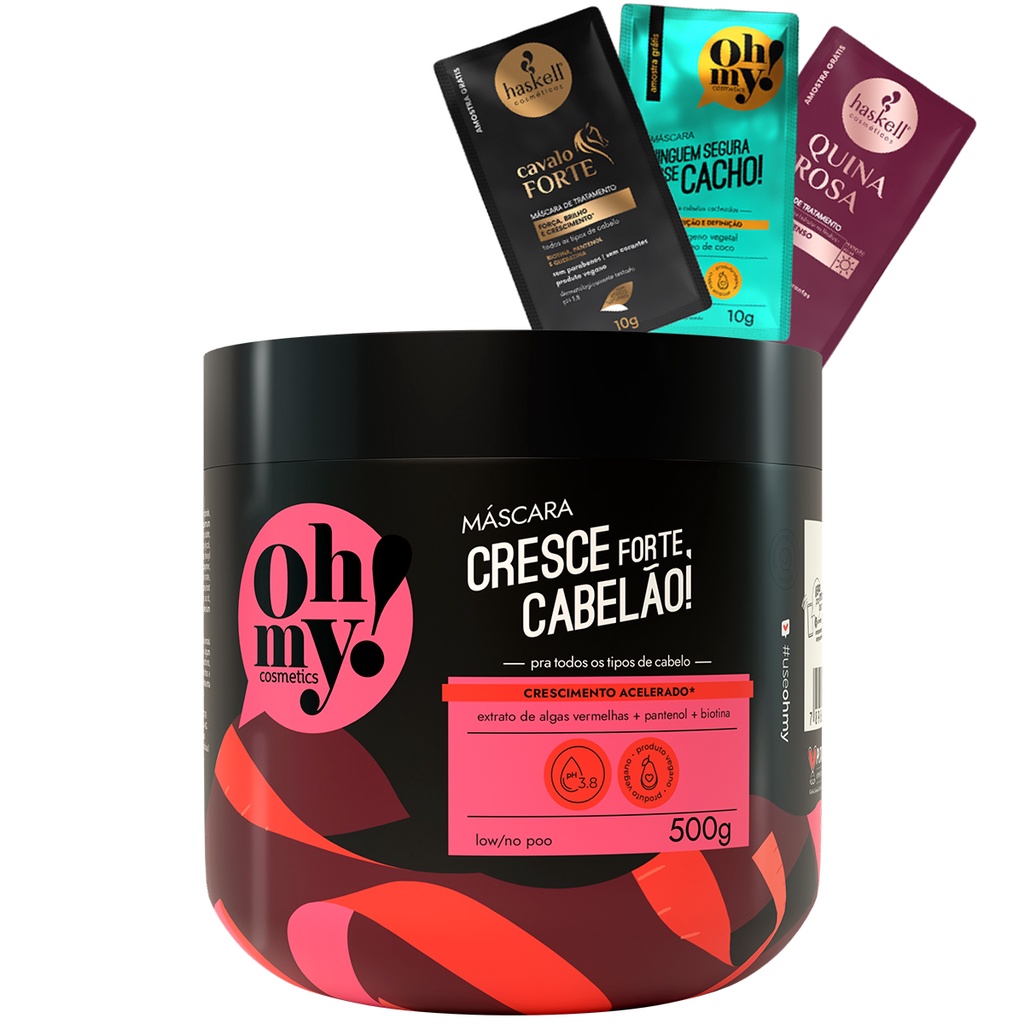 Máscara Cresce Forte, Cabelão! 500gr Oh My!