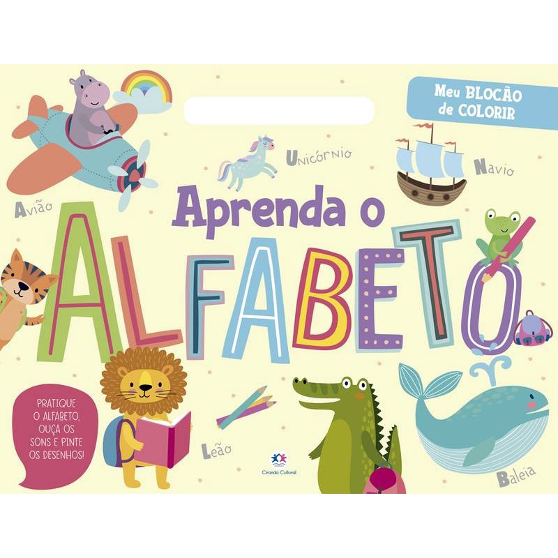 Livro Infantil para Colorir Blocão Aprenda o Alfabeto - Ciranda Cultural