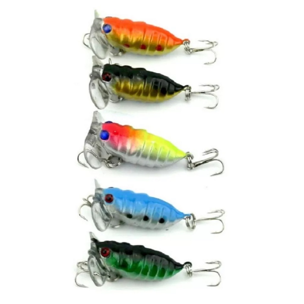 Isca Artificial Cigarrinha Iscas Artificiais Inseto p/ tilapia 5 unidades