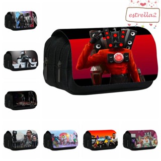 AESTRELLA Skibidi Saco Para Lápis Higiênico , De Grande Capacidade , 3D Big Compartment Easy To Clean Stationery Bag Suprimentos Escolares