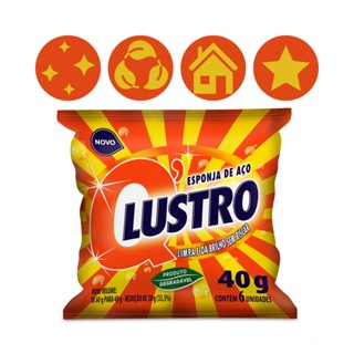 Esponja La Aco Limpeza Metais Louca Q Lustro Bombril