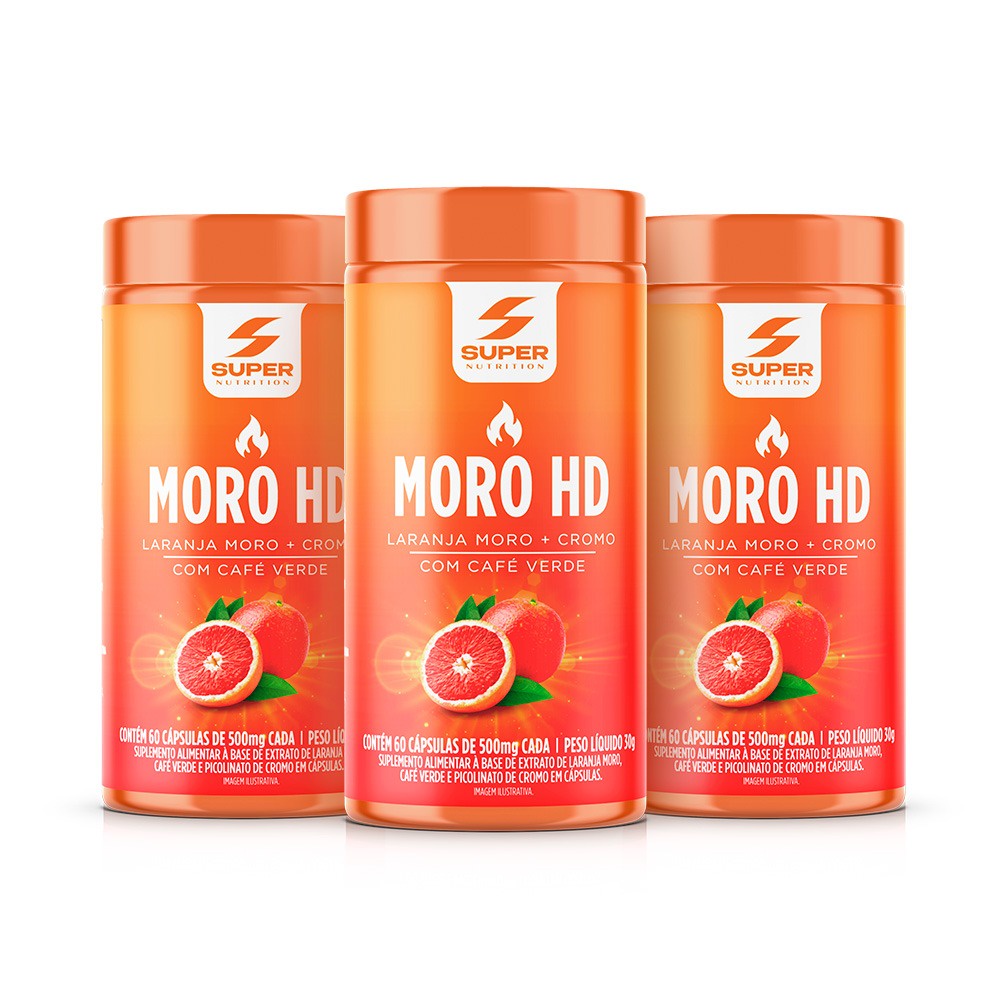 Kit 03 Caps Moro HD Super Nutrition em Oferta na Shopee