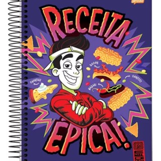 Caderno Espiral Enaldinho Youtuber 10 Matérias 160 Fls