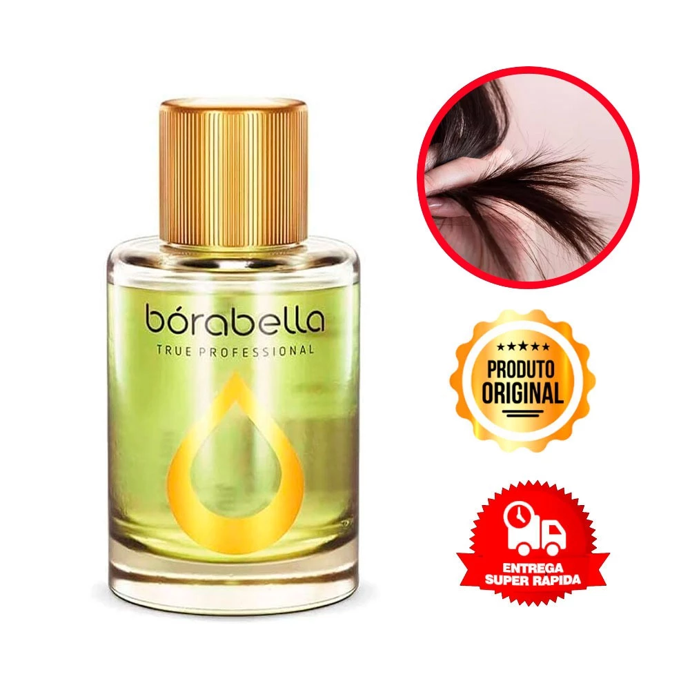 Oleo de cabelo Argan e Macadamia Profissional reparador de pontas e Hidrata 7ml Borabella