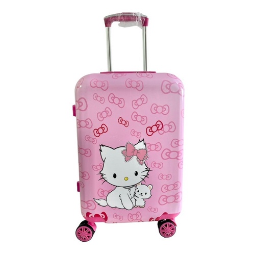 Malinha Escolar Infantil Mala Bordo Gatinha Cat Rodinha 360°