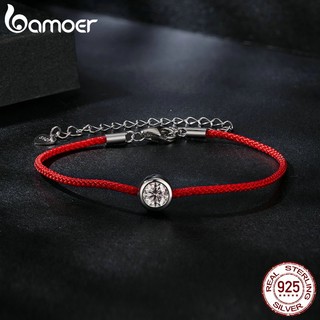 Pulseira Bamoer 925 Sterling Sliver Bracelet Delicada Corda Vermelha 0.5ct Jóias Moissanita Presentes Para Mulheres em Oferta na Shopee