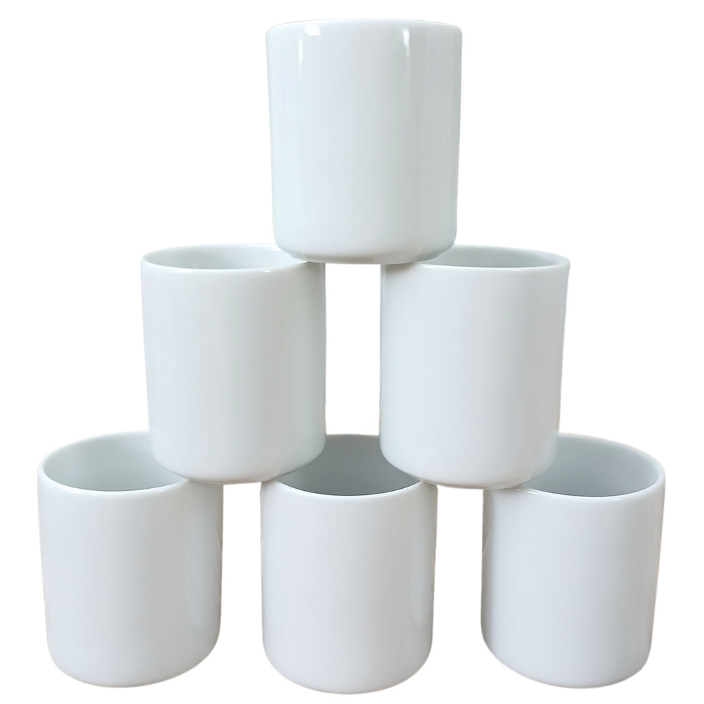 Jogo 6 copos 300ml - Kit Porcelana branca (2)