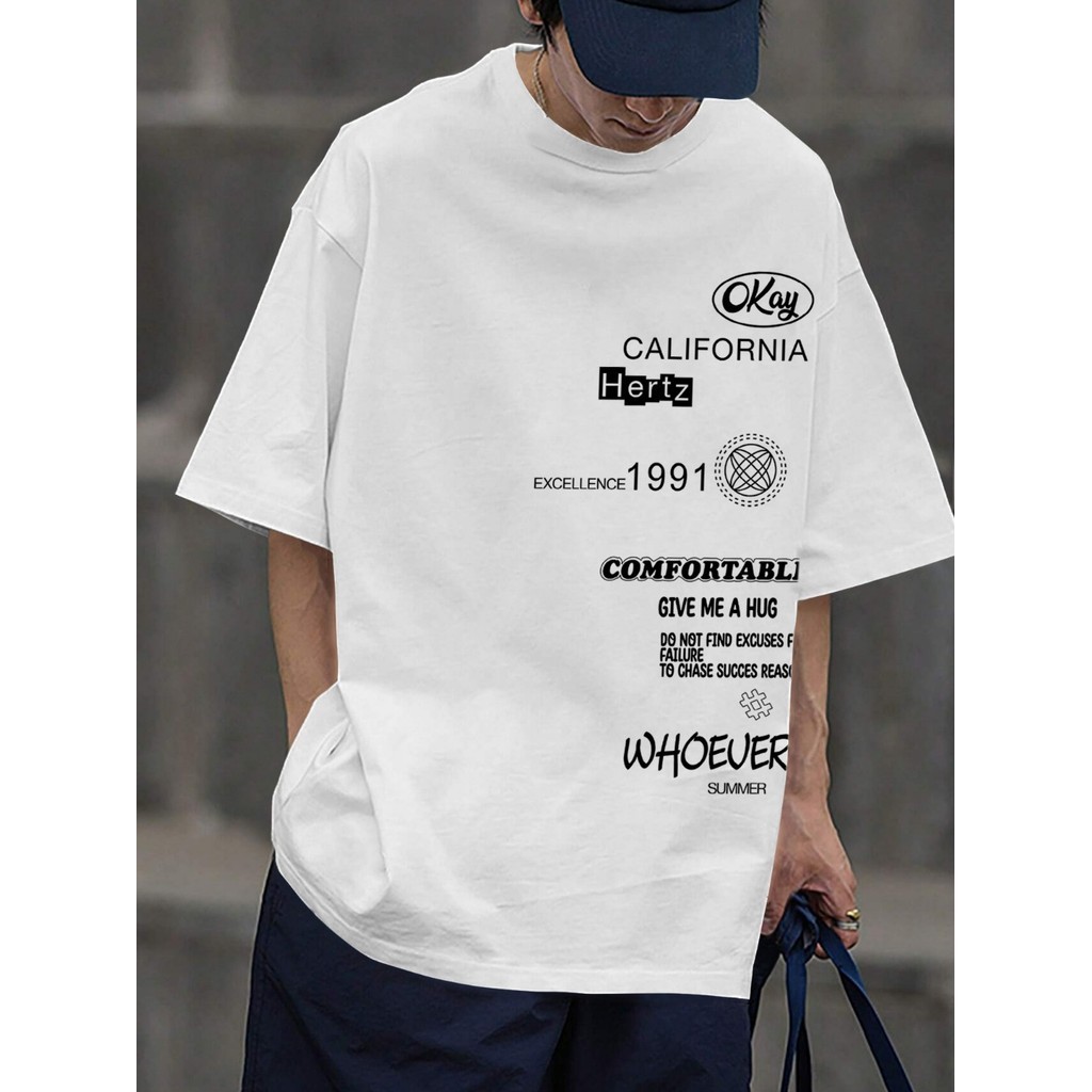 Camisa Branca Personalizada Blusa Oversized Academia Esportiva Casual Estilosa Confortável