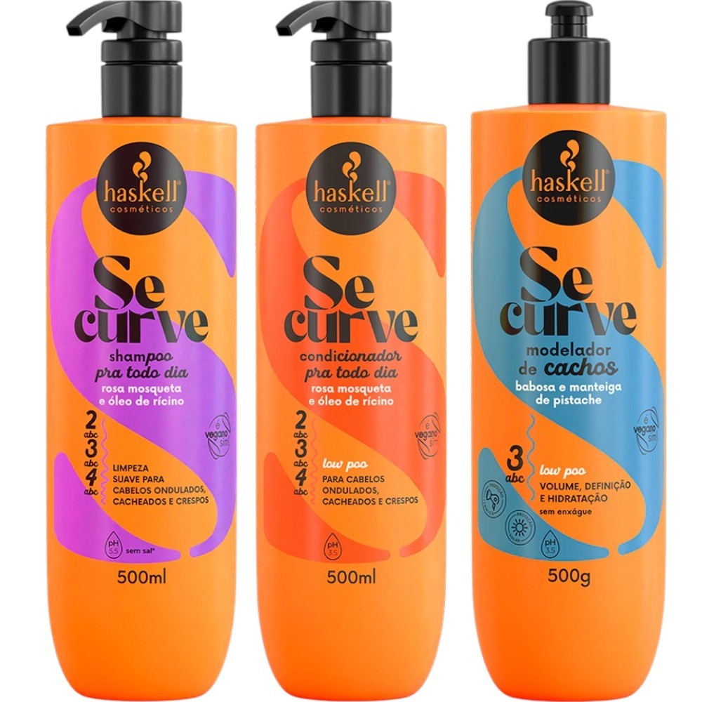 Kit Se Curve Shampoo + Condicionador + Modelador De Cachos 500ml Haskell
