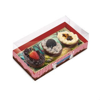 Caixa para 3 Meio Ovos De 50g - Contos De Páscoa - 15,5x8cm - 6 unidades - Cromus - Rizzo em Oferta na Shopee