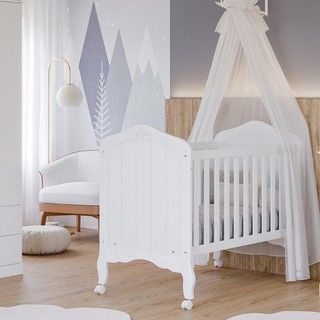 Berço Americano Mini Cama 2 em 1 Provençal 100% MDF em Oferta na Shopee