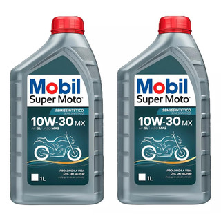 KIT 2 OLEO MOBIL 4T MX 10W30 SUPER MOTO SEMI SINTETICO em Oferta na Shopee