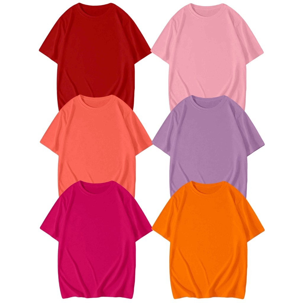Blusa Fitness Sem Estampa Camiseta Toque Algodão Kit 6 Diversas Basicas Lisas Casual Unissex Larga