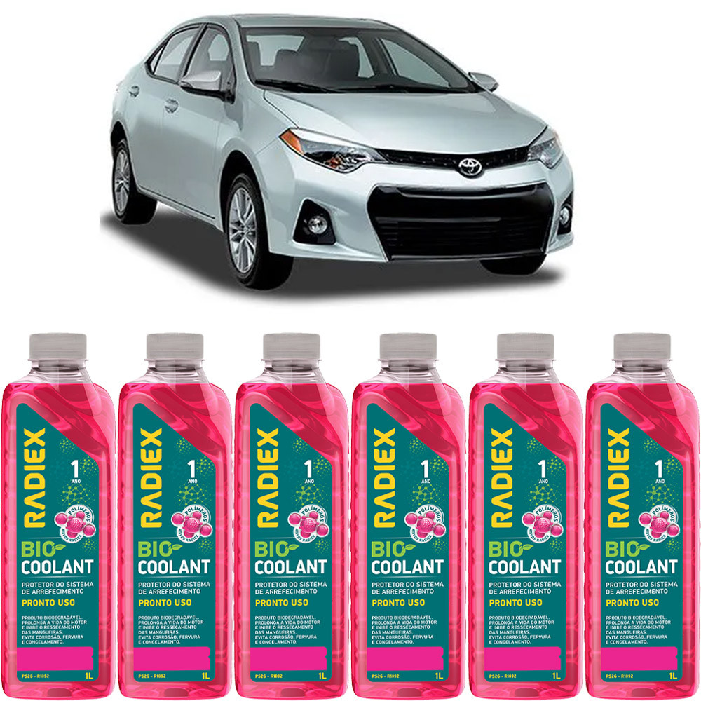 Kit Aditivo Radiador Bio Coolant Pronto Para Uso Rosa - Corolla - R1892 em Oferta na Shopee
