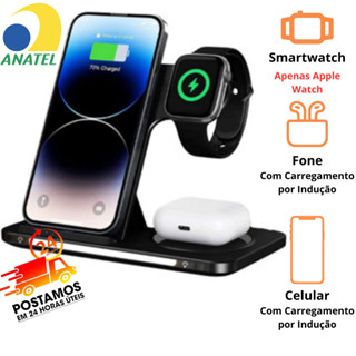 Carregador Indução Sem Fio 3 Em 1 Dock Station P/ Watch AirpodS Kaidi KNC-9097 em Oferta na Shopee