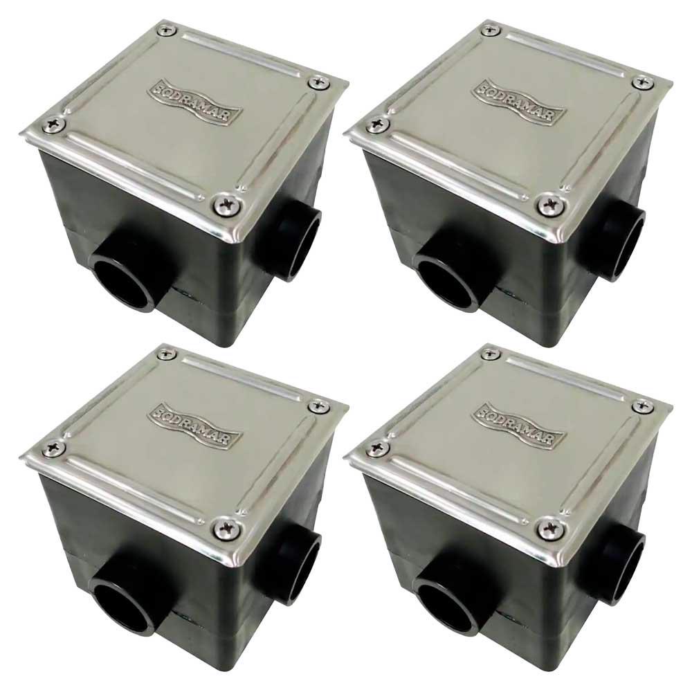 Caixa de Passagem Piscinas com Tampa Inox 4 Uni SODRAMAR em Oferta na Shopee