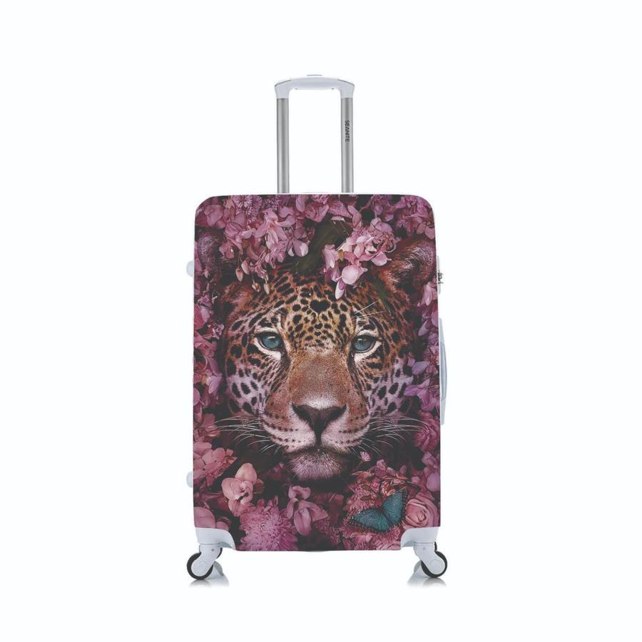 Capa Protetora Para Mala Viagem Personalizada Grande Onça Pintada