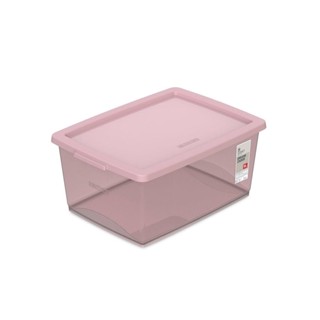 Caixa organizadora com tampa 15L rosê OR80567 Ordene