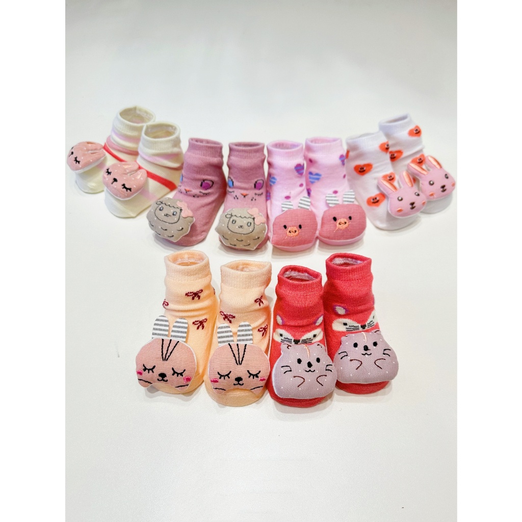 Kit 2 ,3 ,5 Pares meia infantil 3d bichinho recem nascido MENINAS e MENINOS COM ANTIDERRAPANTES em Oferta na Shopee