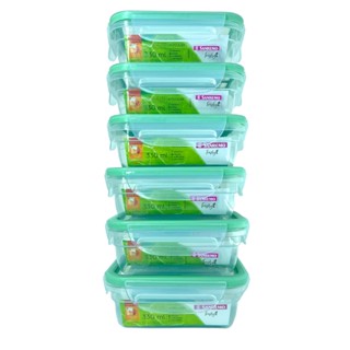 Conjunto 6 Potes Plástico Com Travas Hermético Vasilha Organizador 330ml - Sanremo em Oferta na Shopee