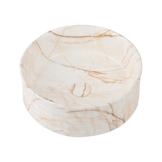 Cuba De Apoio Para Banheiro Redonda Slim Louça Cerâmica 38 cm Labradorita Pingoo - Marmorizado Rose em Oferta na Shopee