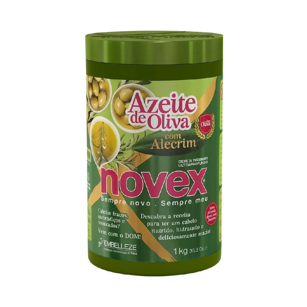 Creme Tratamento Vegano Nutricao Azeite Oliva Novex 1Kg