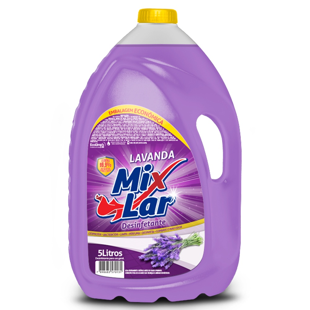 Desinfetante Lavanda Bactericida Mix Lar - 5 Litros