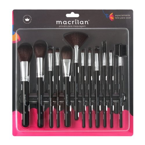 Kit Com 12 Pincéis Para Maquiagem - Macrilan - KP9-1A