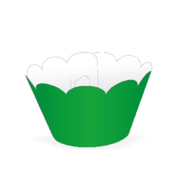 Wrapper Cupcake Tradicional - Verde Bandeira - 5cm x 22cm - 12 unidades - Nc Toys em Oferta na Shopee