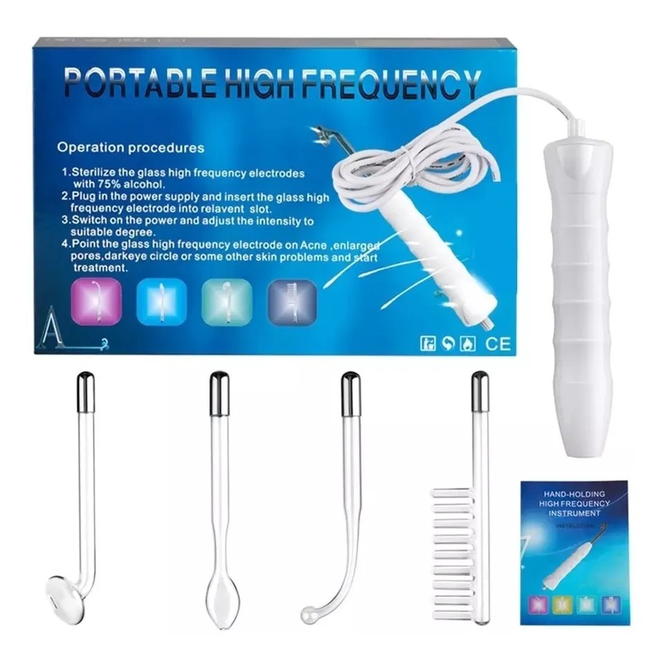 Alta Frequência Portátil Facial E Capilar C/4 Eletrodos ( BIVOLT )
