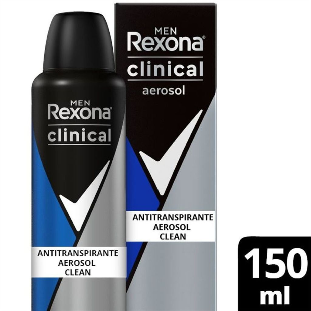 Antitranspirante Aerosol Rexona Men Clinical Clean 150mL
