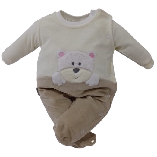 Macacão Plush Bordado Bebê Menina Inverno Chuquinha Baby