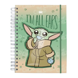 Caderno Smart Colegial 10 Matérias Yoda Star Wars DAC