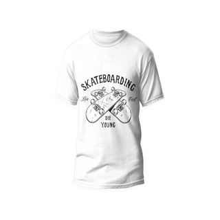 Camiseta 100% Algodão Gola Canoa Estampa Skate