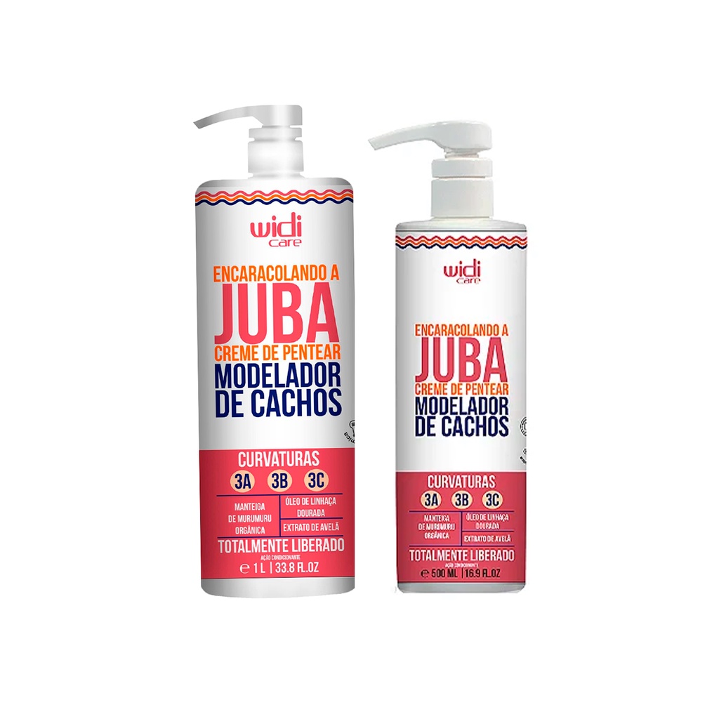 Kit Encaracolando a Juba Creme de Pentear 1L e 500ml - Widi Care em Oferta na Shopee