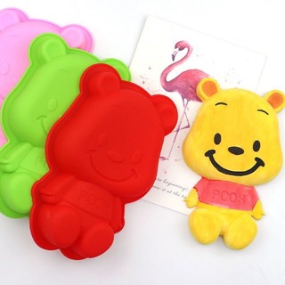 Molde de geléia de leite Molde de geléia de leite Bolo de Mousse de Pão de Silicone Winnie the Pooh Molde de Mousse de Pão de Silicone Congelado Molde de geléia de cubo de gelo Bolo de arroz vaporizado 11 /16