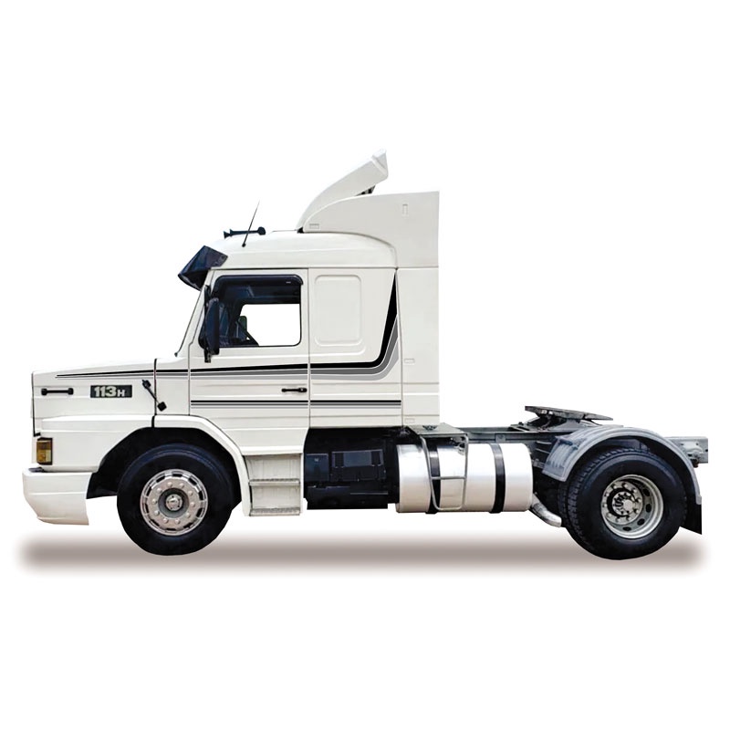 Kit Adesivo Faixas Caminhão Scania 112 Hw 113 Hw Cinza
