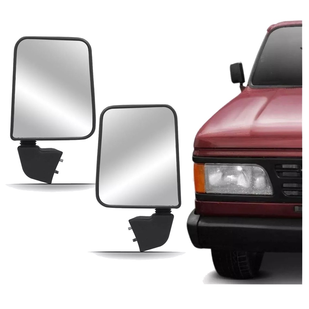 Par Retrovisor Externo D20 1985 1986 1987 1988 1989 1990 Fixo