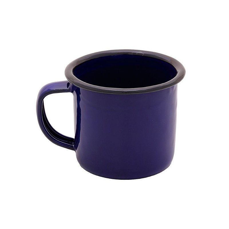 Caneca Esmaltada 150 ML Verde Camping - Azul