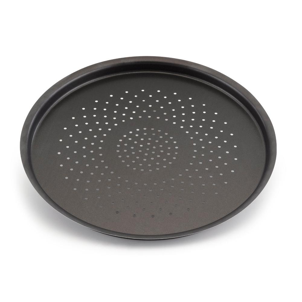 Forma Assadeira Pizza Furada Antiaderente Preto Nacional em Oferta na Shopee