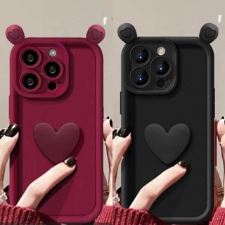 Capa De Celular Para OPPO Realme C53 C35 C55 C33 C31 C15 C21 C21Y C25Y C12 C25 C25S C30 C30S 11 8 5 5i 5s C17 C2 7i 8i Q3 GT Mestre A57 5G Olhos De Anjo De Concha Fofo Orelhas 3D Amor Coração Suave