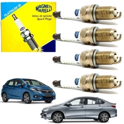 Jogo De Velas De Iridium Honda New Fit City 1.5 16v/1.4 16v